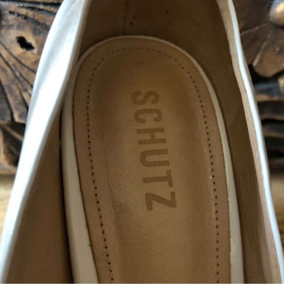 New NWT Schutz Renee Off White Patent Mary Jane Heel Platform Pump 11B $178 - Picture 13 of 17